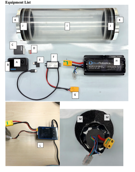 UnderWater Timelapse Camera partial Kit (blue robotics parts only)